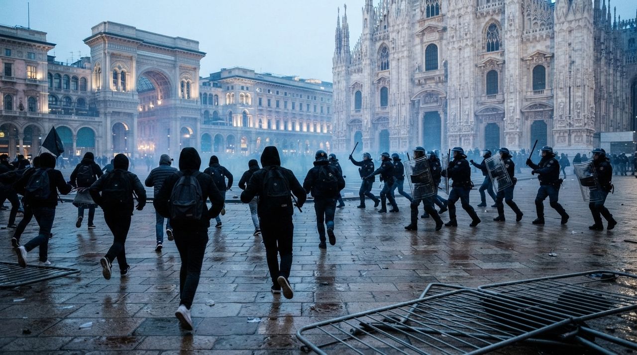 Anti-government protests turn violent in Milan and other Italian cities