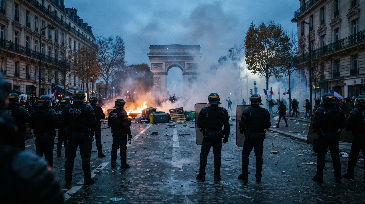 French protests weigh on European stock and bond markets