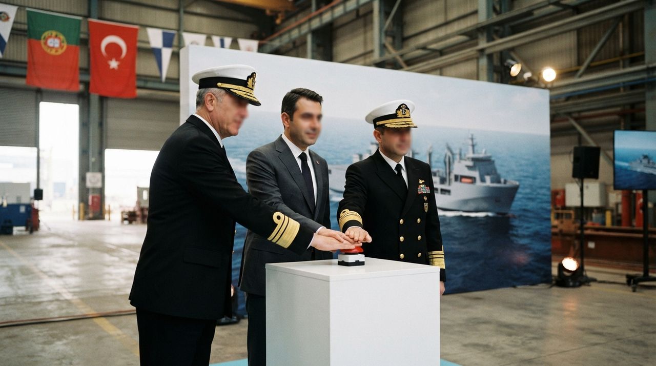 Second Logistics Support Ship for Portugal Placed on Slipway in Istanbul
