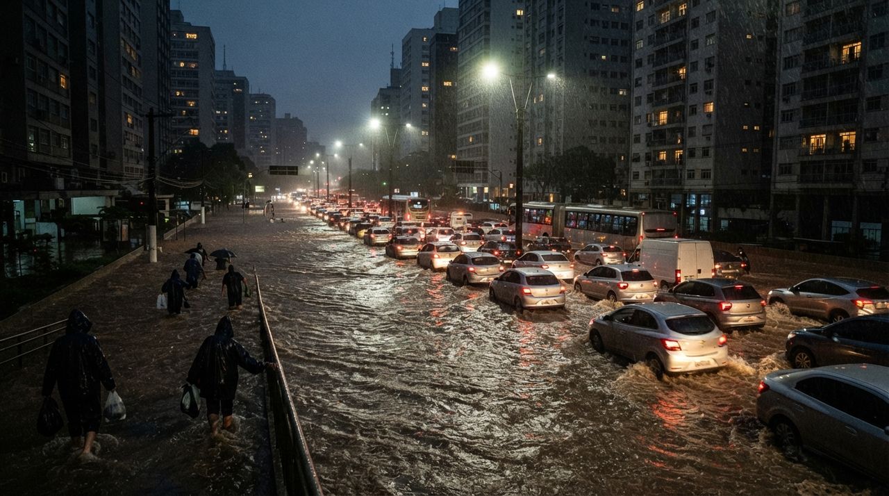 Torrential rain floods roads and homes across Istanbul districts